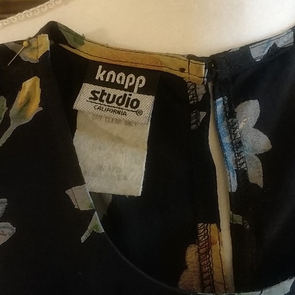 Blue and Yellow Floral Dress S - Picture 6 of 6